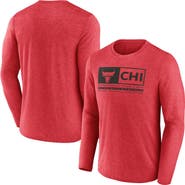 FANATICS Men's Fanatics Branded Heather Red Chicago Bulls Three-Point Play T-Shirt
