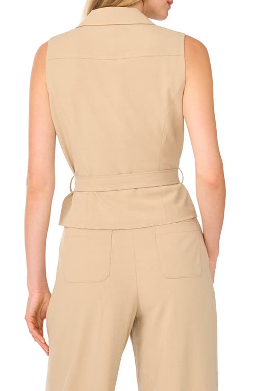 1.state Belted Vest In Sand