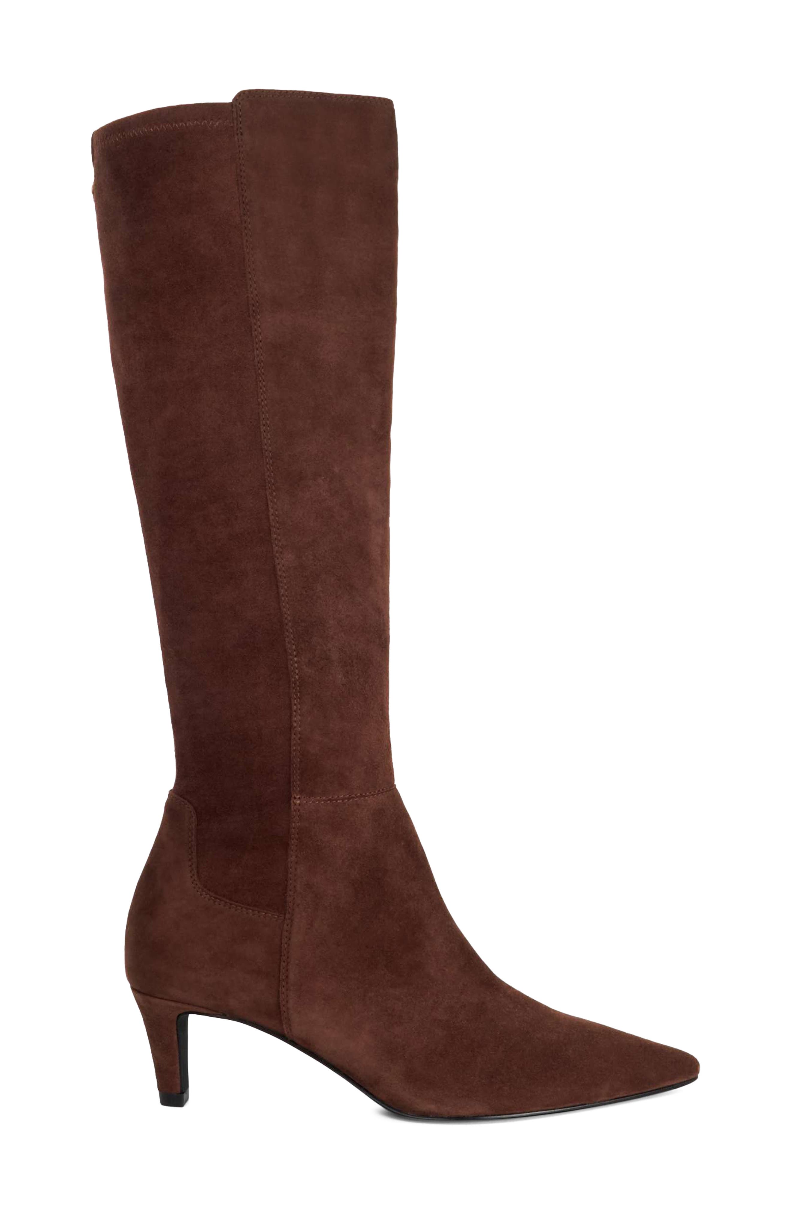 Sultry Leather Knee High Boot, Alternate, color, BROWN