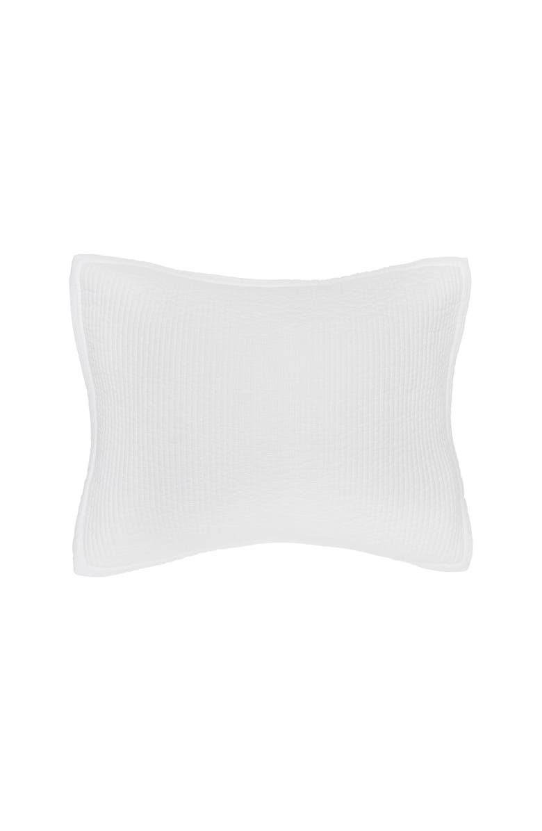 carol & frank Bennett White Quilt Cotton Standard Sham 20" x 26", Main, color, White