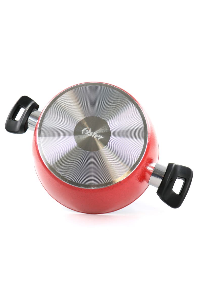 OSTER Claybon 4.3 Quart Dutch Oven With Lid, Alternate, color, Red