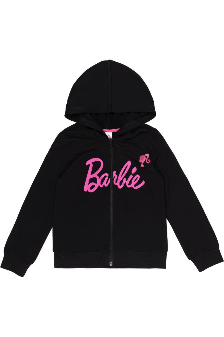 Zip-Up Hoodie, Main, color, Black Pink