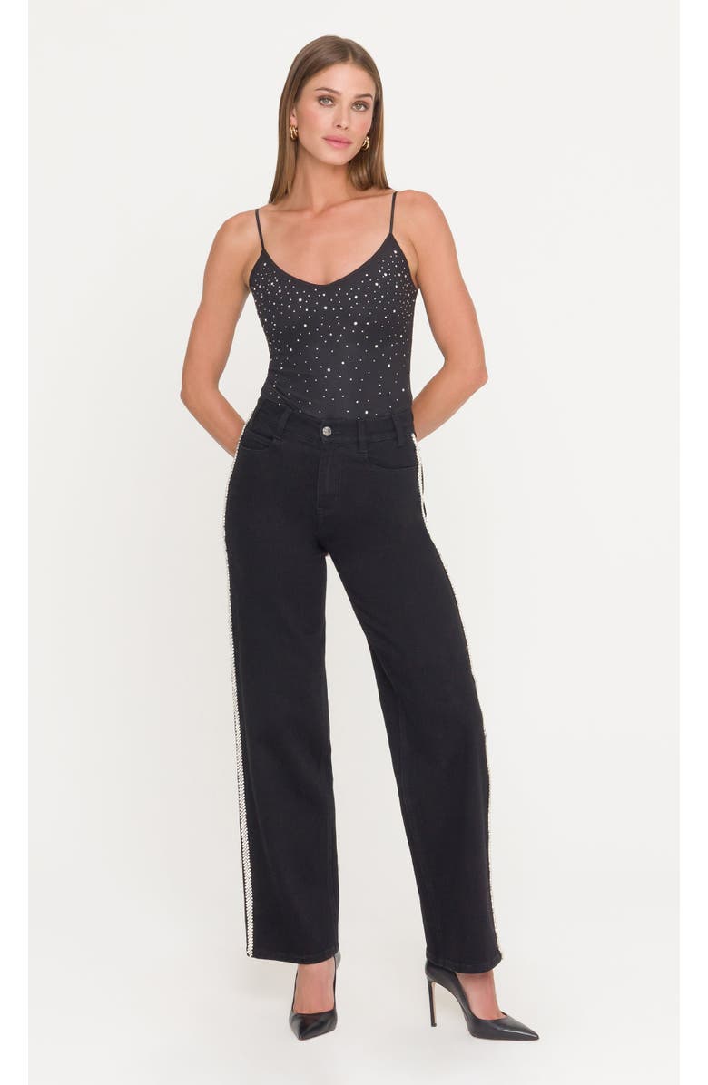 Generation Love Erika Crystal Jeans, Main, color, Black