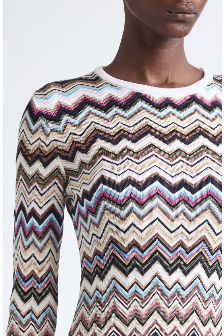 Zigzag Long Sleeve Maxi Dress, Alternate, color, SMSPL