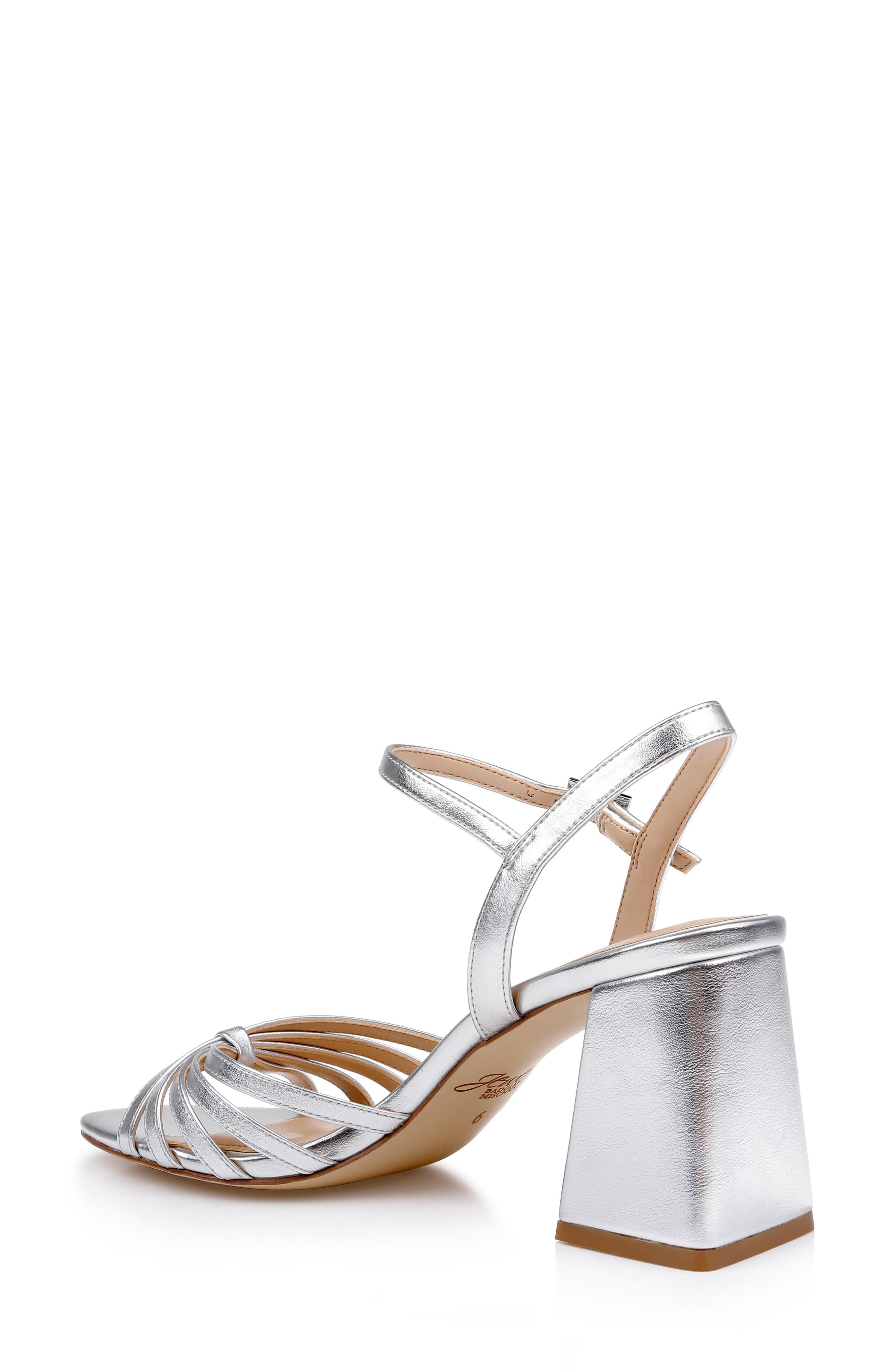 Patience Ankle Strap Sandal, Alternate, color, SILVER LEATHER