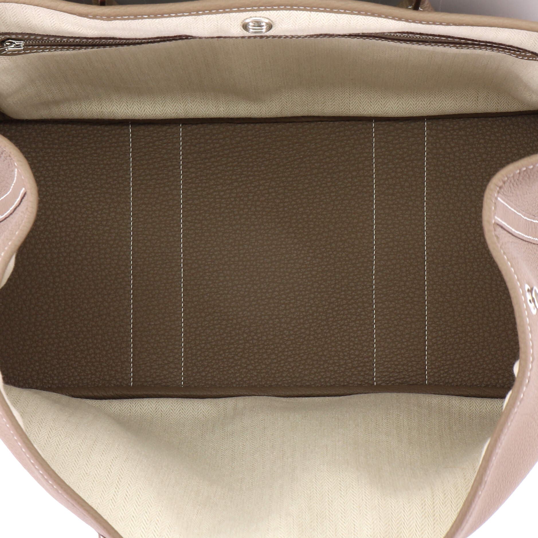 Garden Party Tote Leather 36, Alternate, color, Etoupe