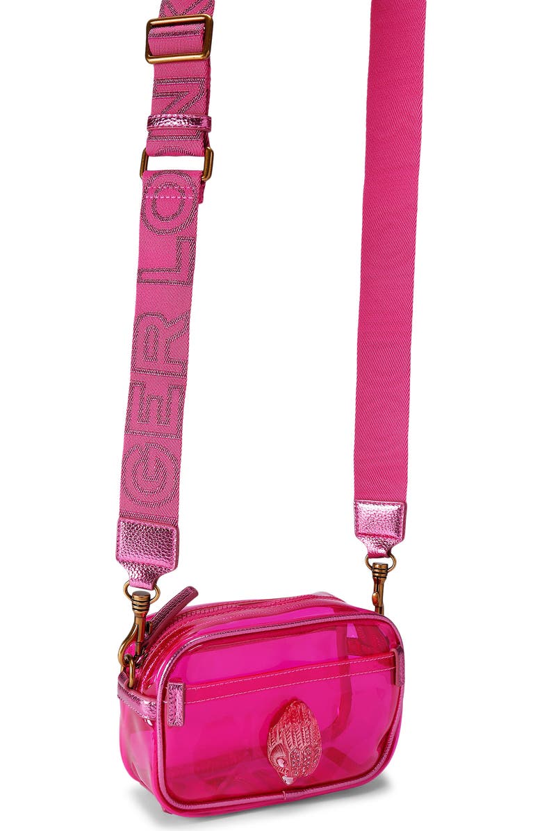Kurt Geiger London Kensington Vinyl Camera Bag, Alternate, color, Bright Pink