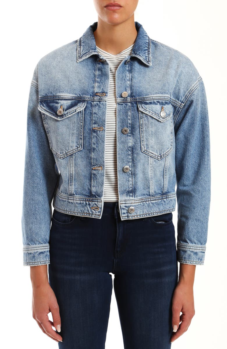 Mavi Jeans Rosa Crop Denim Jacket, Alternate, color, 