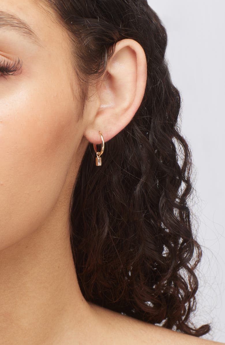 Anzie x Mel Soldera Baguette Charm Single Clicker, Alternate, color, Gold/ Clear