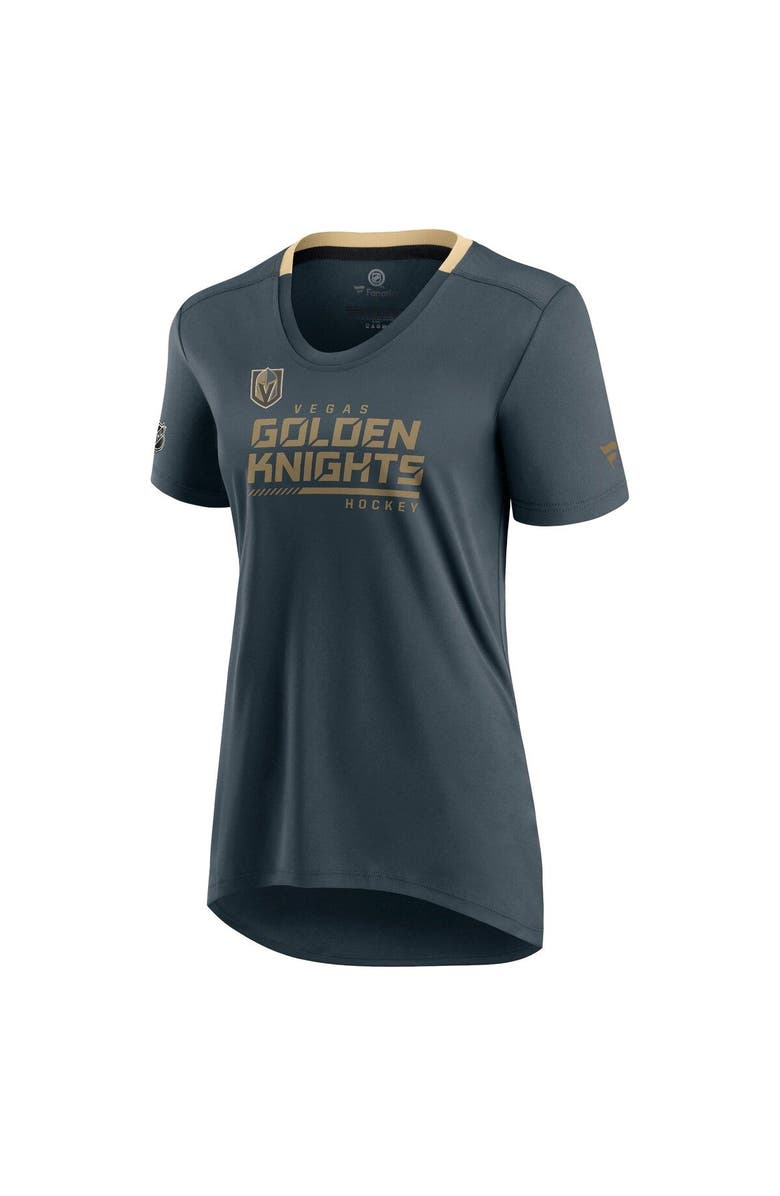 FANATICS Women's Fanatics Branded Charcoal Vegas Golden Knights Authentic Pro Locker Room T-Shirt, Alternate, color,