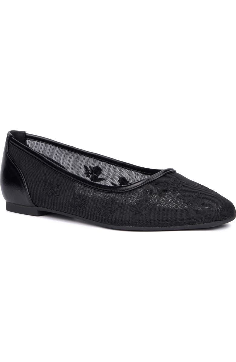 NEW YORK AND COMPANY Elisabette Mesh Flat, Main, color, Black/ Black