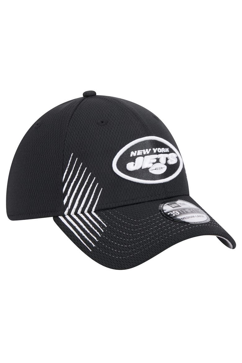 Men's New Era Black New York Jets Active 39THIRTY Flex Hat, Alternate, color, Black