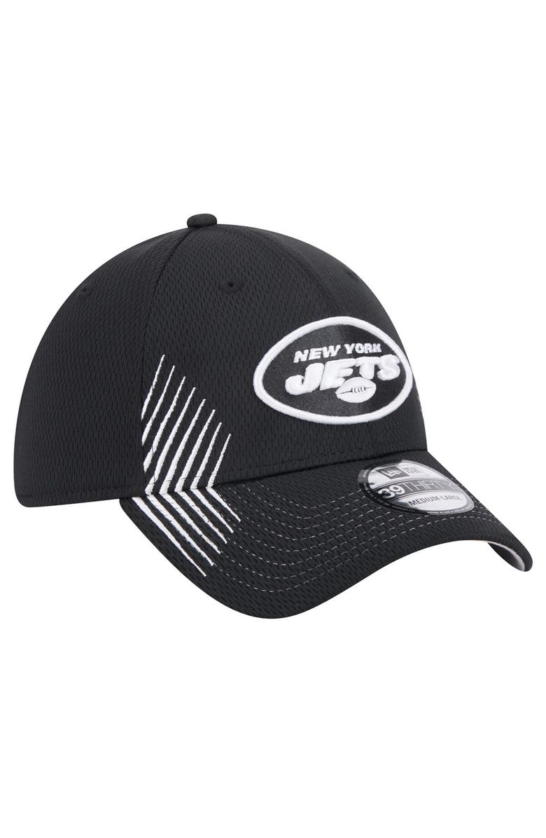New Era Men's New Era Black New York Jets Active 39THIRTY Flex Hat, Alternate, color, Black