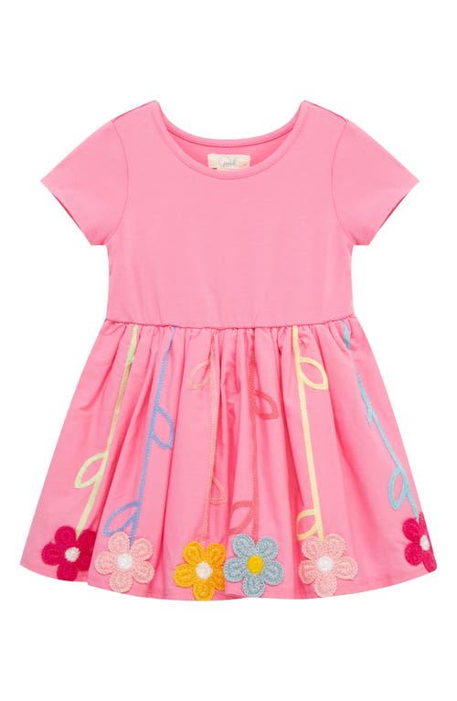 Peek Essentials Flower Vines Fit & Flare Dress In Lilac