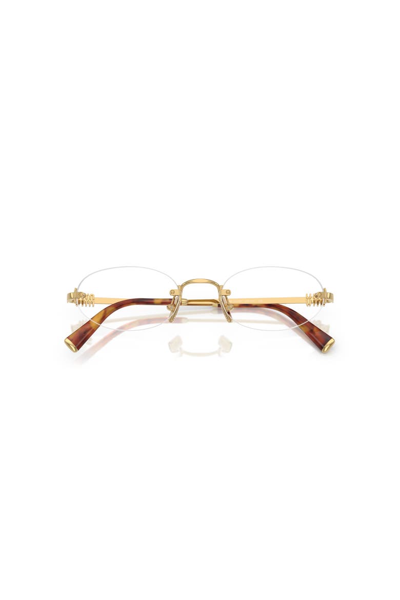 53mm Oval optical glasses, Alternate, color, Gold