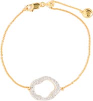Monica Vinader 18K Gold Plated Riva Diamond Circle Chain Bracelet - 0.05ct.