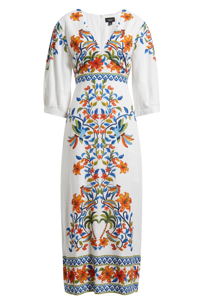 Printed Maxi Dress, Main, color, MARMALADE