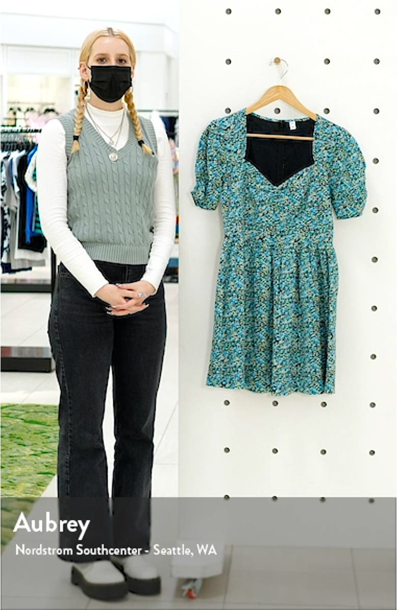 Floral Print Fit & Flare Minidress, sales video thumbnail