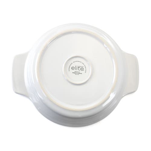 Gibson Elite Gracious Dining 2 Piece Stoneware Bakeware With Metal Rack In White