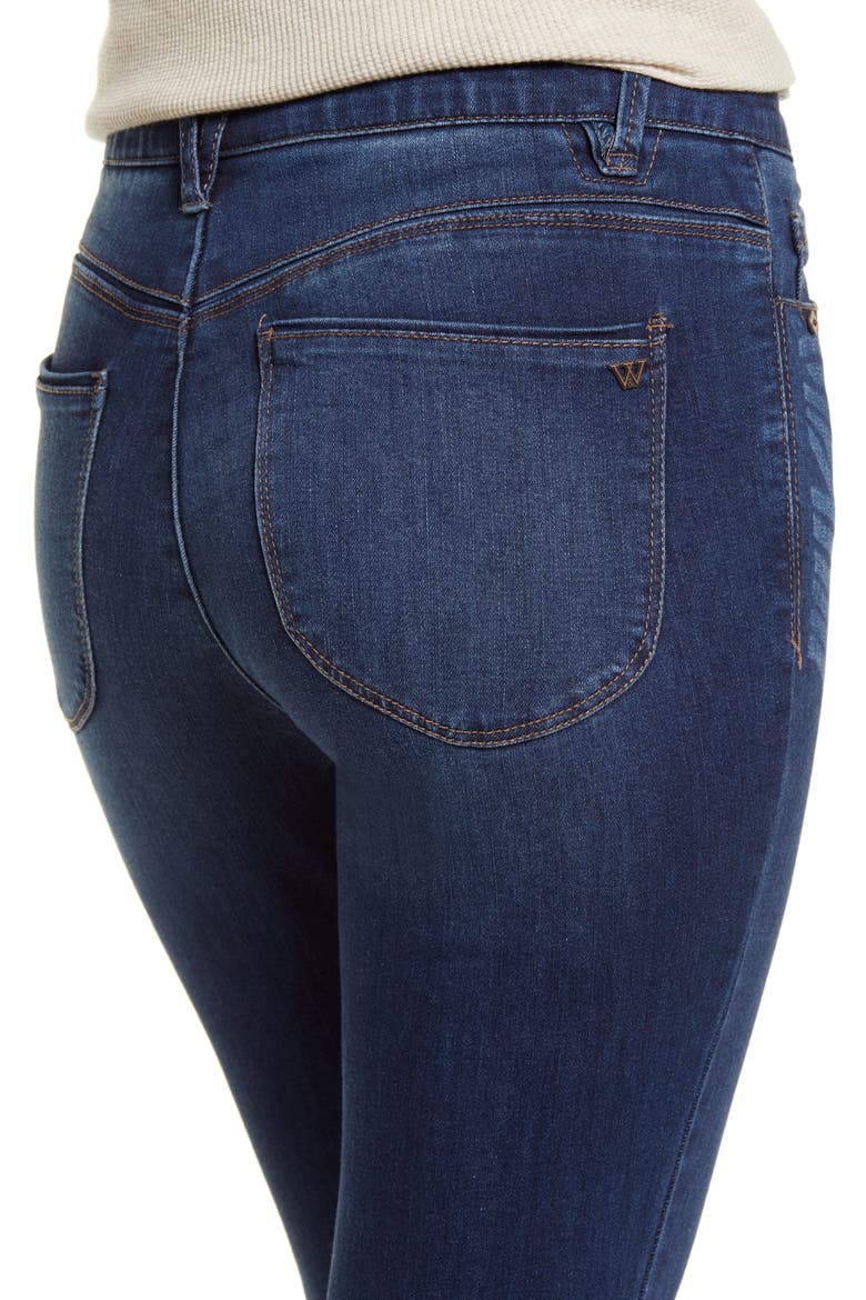 'Ab'Solution Brittany High Waist Itty Bitty Bootcut Jeans, Alternate, color, BLUE