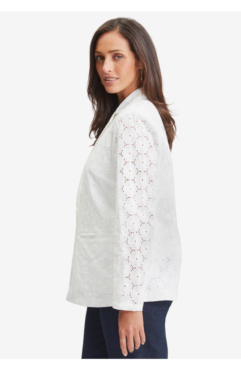 Jessica London Eyelet Blazer, Alternate, color, 
