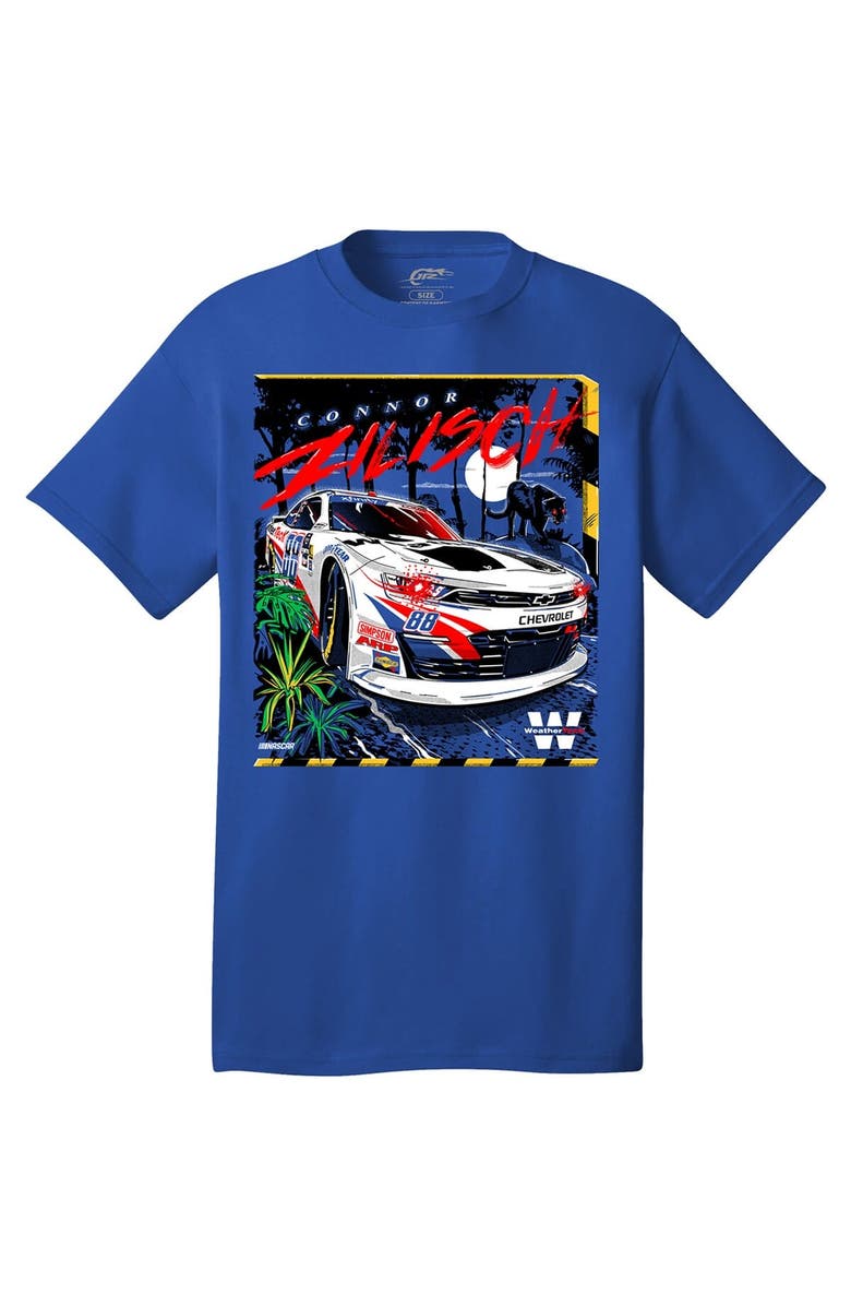 JR MOTORSPORTS OFFICIAL TEAM APPAREL Men's JR Motorsports Official Team Apparel Royal Connor Zilisch WeatherTech Car T-Shirt, Alternate, color, Royal