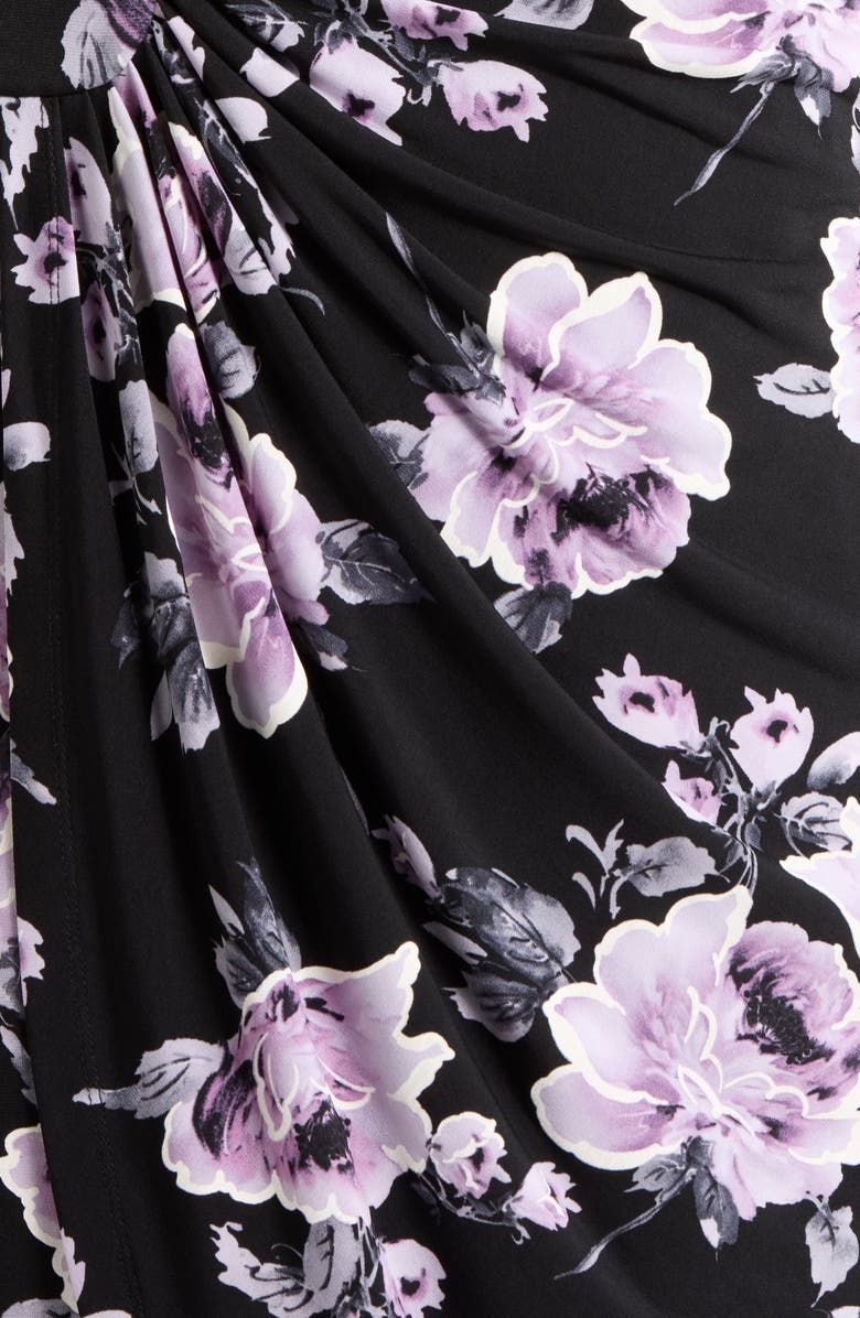 Connected Apparel Mock Wrap Dress, Alternate, color, Lilac