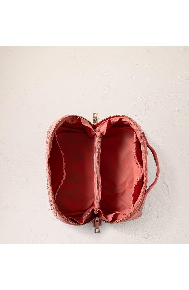 Elizabeth Scarlett World Wildlife Velvet Open Flat Makeup Bag, Alternate, color, 