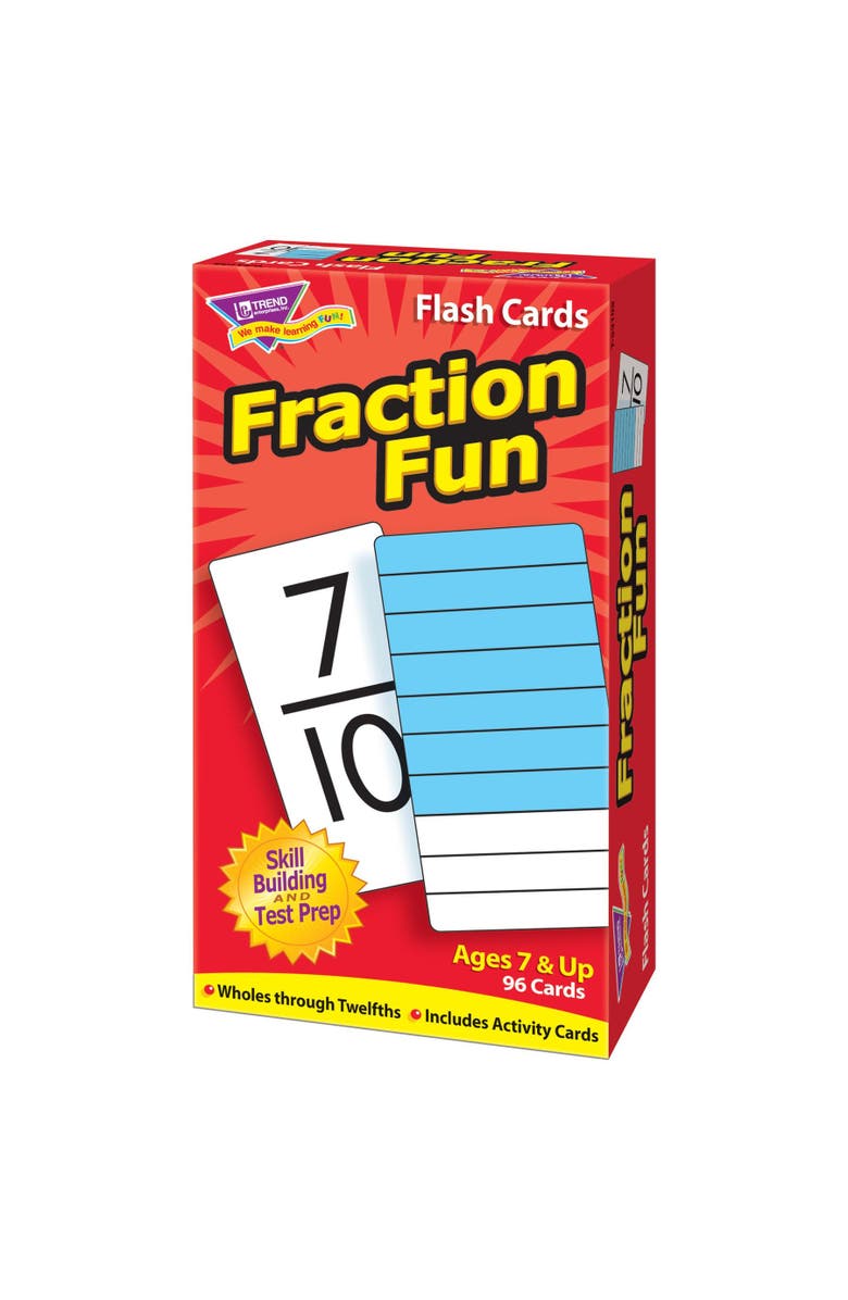 TREND Enterprises Fraction Fun Skill Drill Flash Cards, Alternate, color, Multicolored