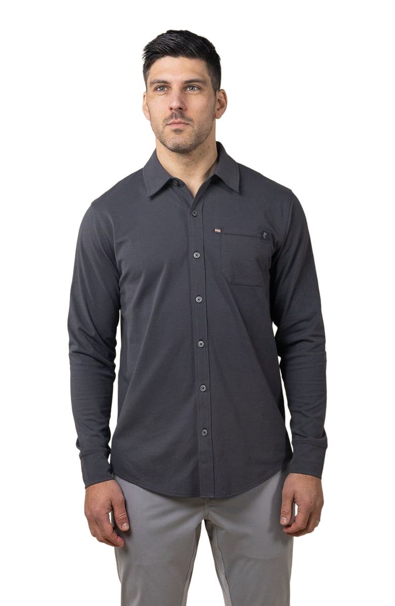 ASHWORTH GOLF LS Hightide Shirt, Main, color, Asphalt