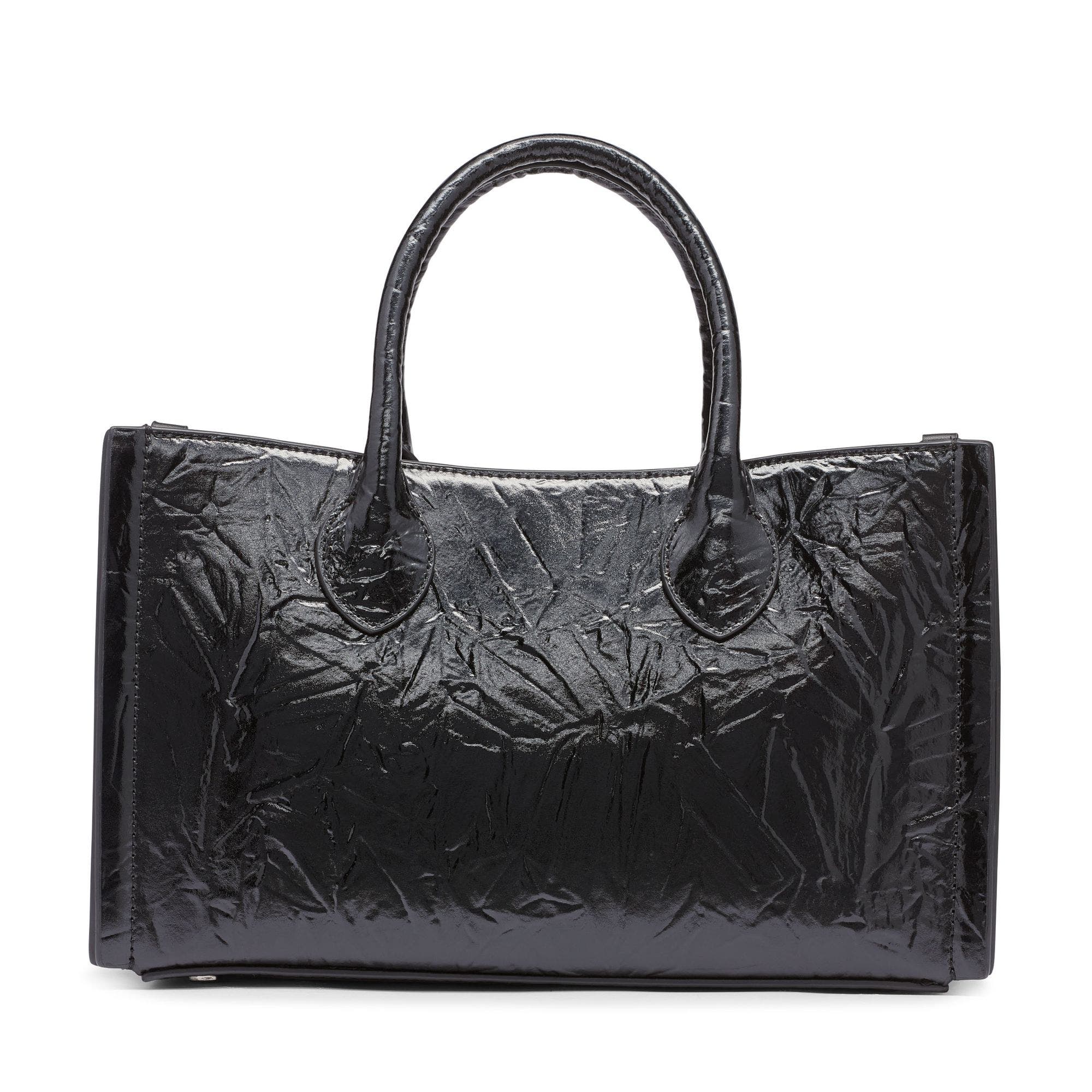 Cerise Leather Satchel, Alternate, color, Black/Gunmetal