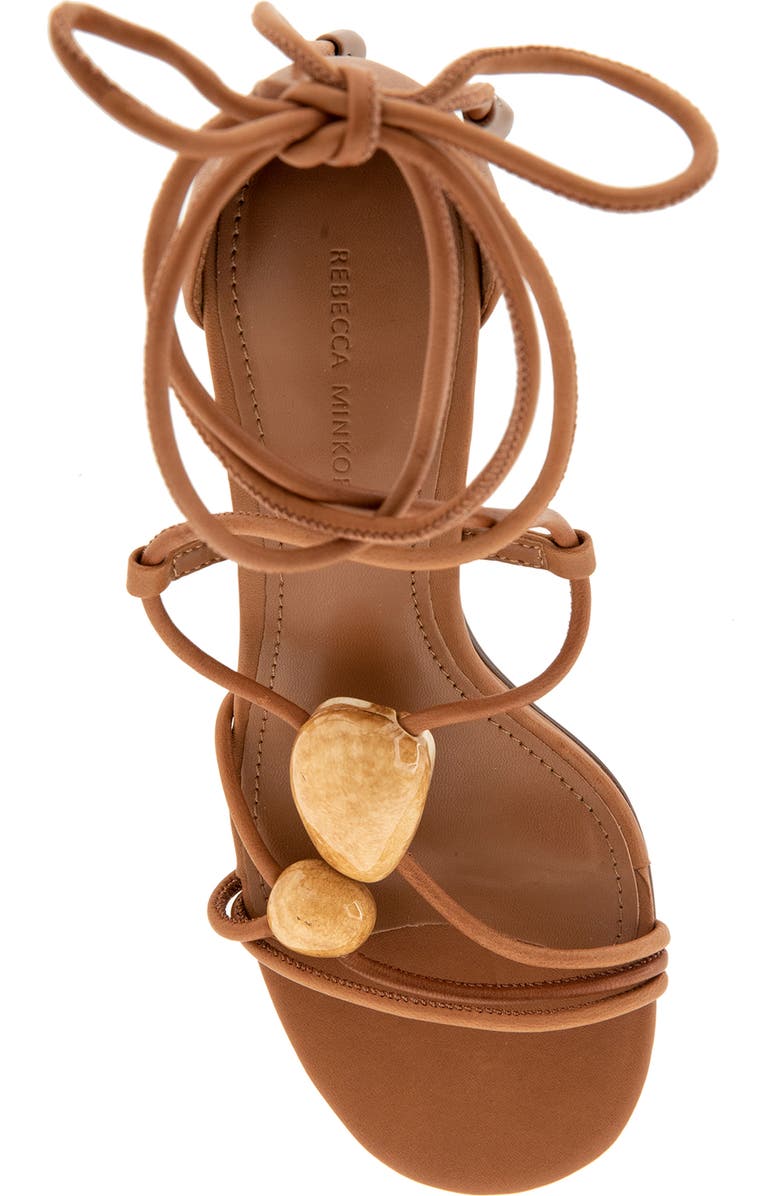 Rebecca Minkoff Lilibet Ankle Tie Sandal, Alternate, color, Cognac