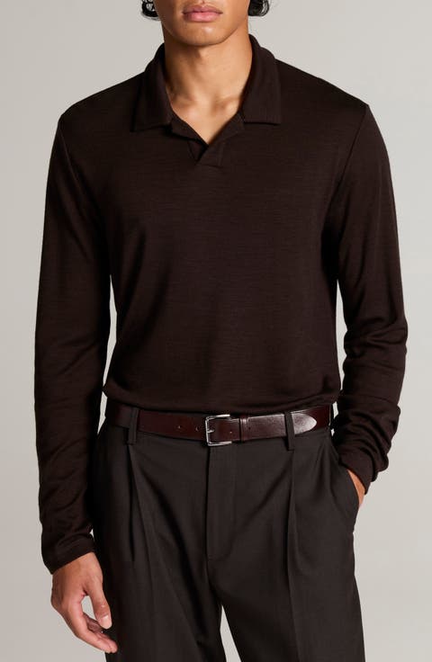 Wool Interlock Long Sleeve Johnny Polo