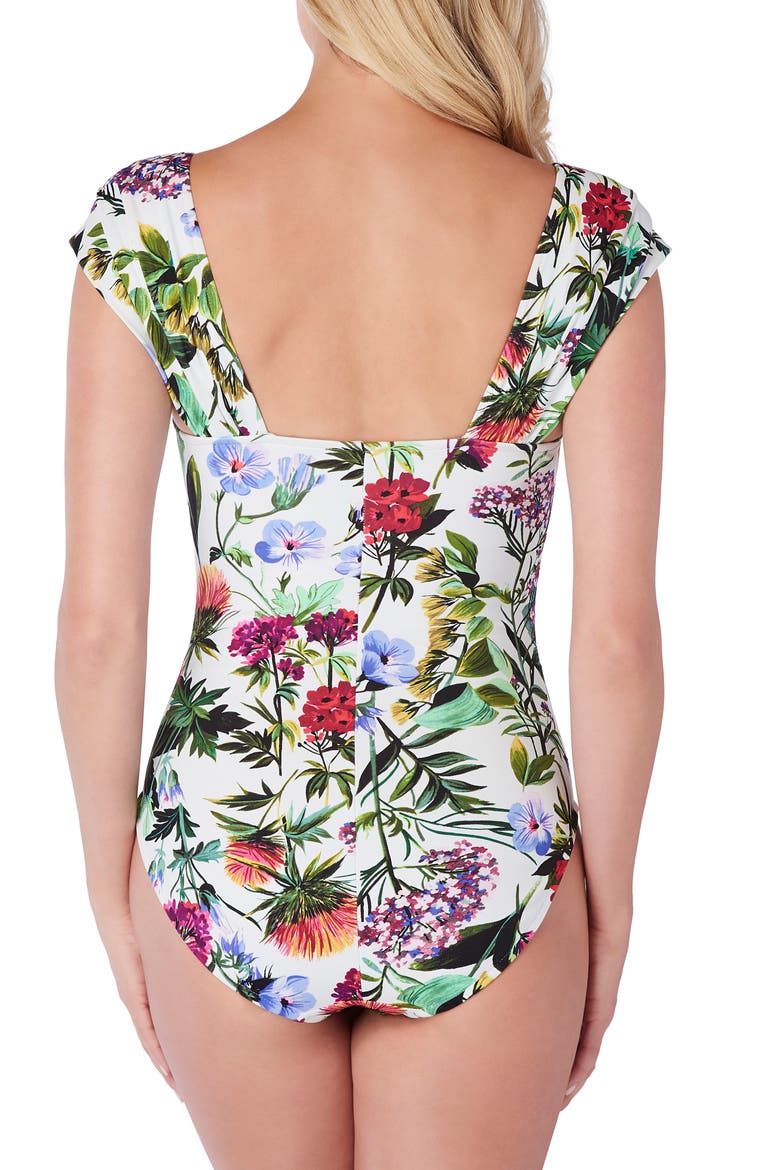 Modern Romance Natalie One-Piece Swimsuit, Alternate, color, WHITE MULTI