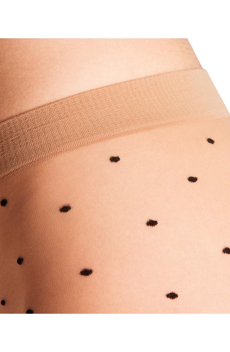 Falke Bicolour Dot 15 Denier Sheer Tights, Alternate, color, Powder