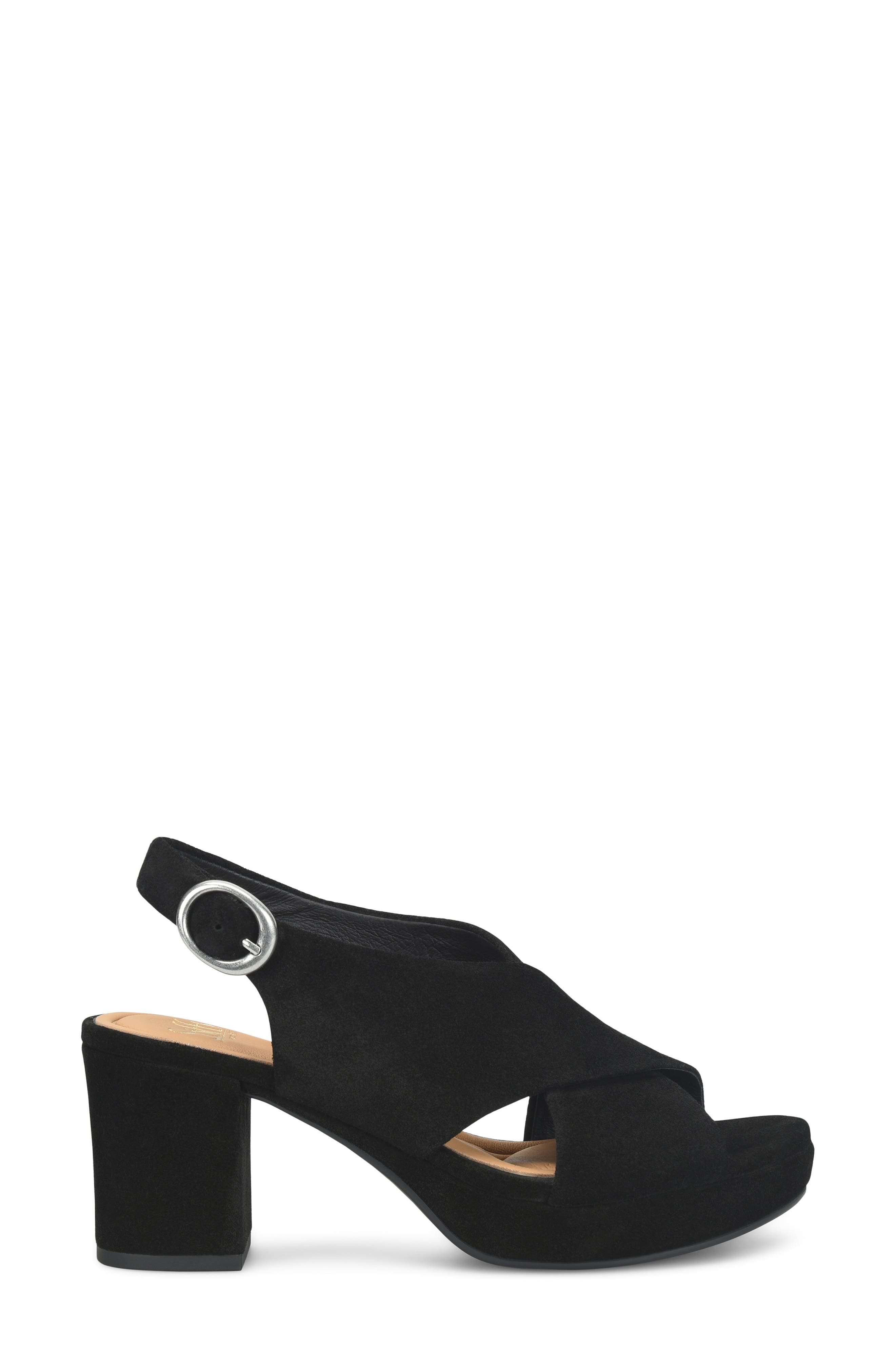 Söfft Lyric Slingback Platform Sandal, Alternate, color, Black