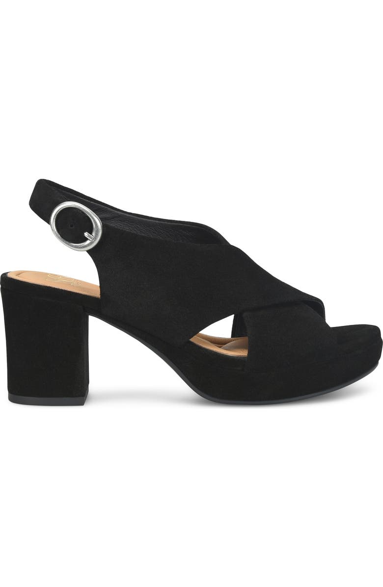 Söfft Lyric Slingback Platform Sandal, Alternate, color, Black