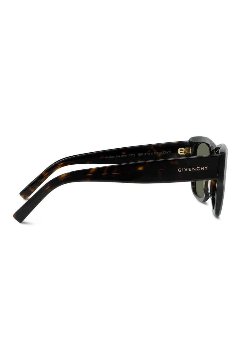 City 53mm Geometric Sunglasses, Alternate, color, DARK HAVANA / GREEN