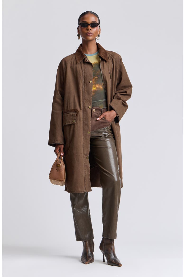 Combo Collar Barn Jacket, Alternate, color, BROWNIE
