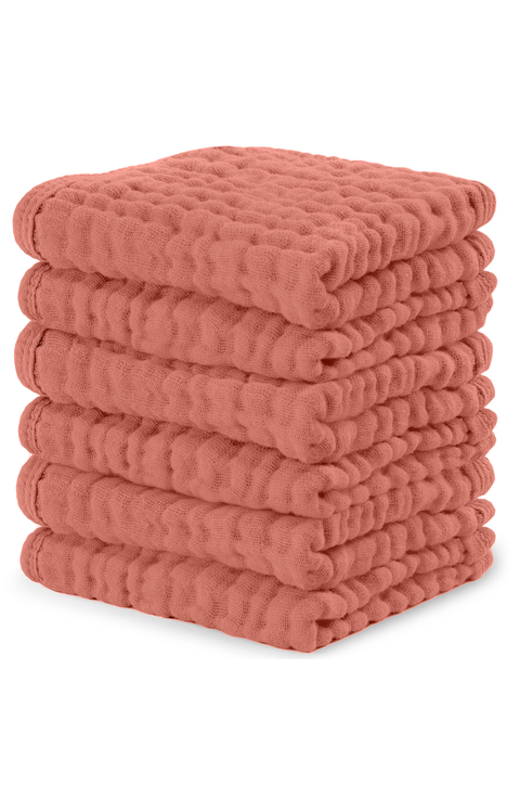 Muslin Washcloths - Pack of 6