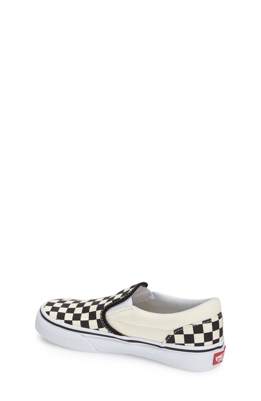 Vans Kids' Classic Checker Slip-On, Alternate, color, Checkerboard/ White/ Black