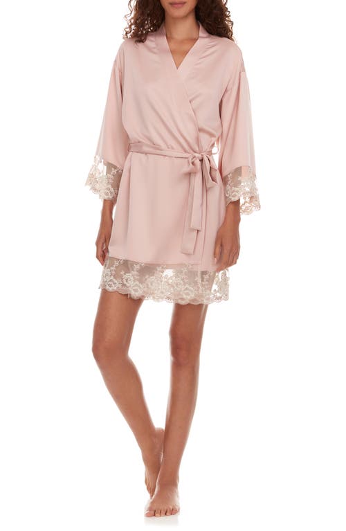 Flora Nikrooz Rosa Satin Robe in Smokey Rose