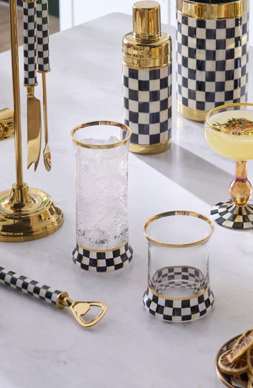 Mackenzie-childs Mackenzie Childs Courtly Check Set Of 2 Highball Glasses