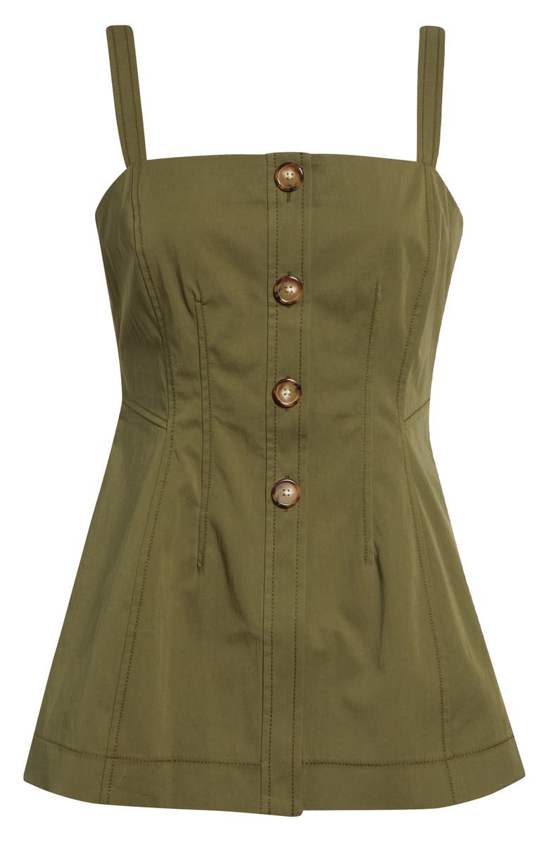 Veronica Beard Kariselle Button-Front Top, Main, color, Army