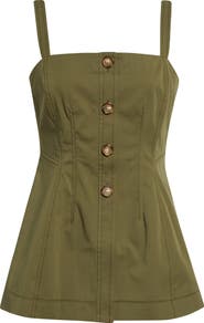 Veronica Beard Kariselle Button-Front Top