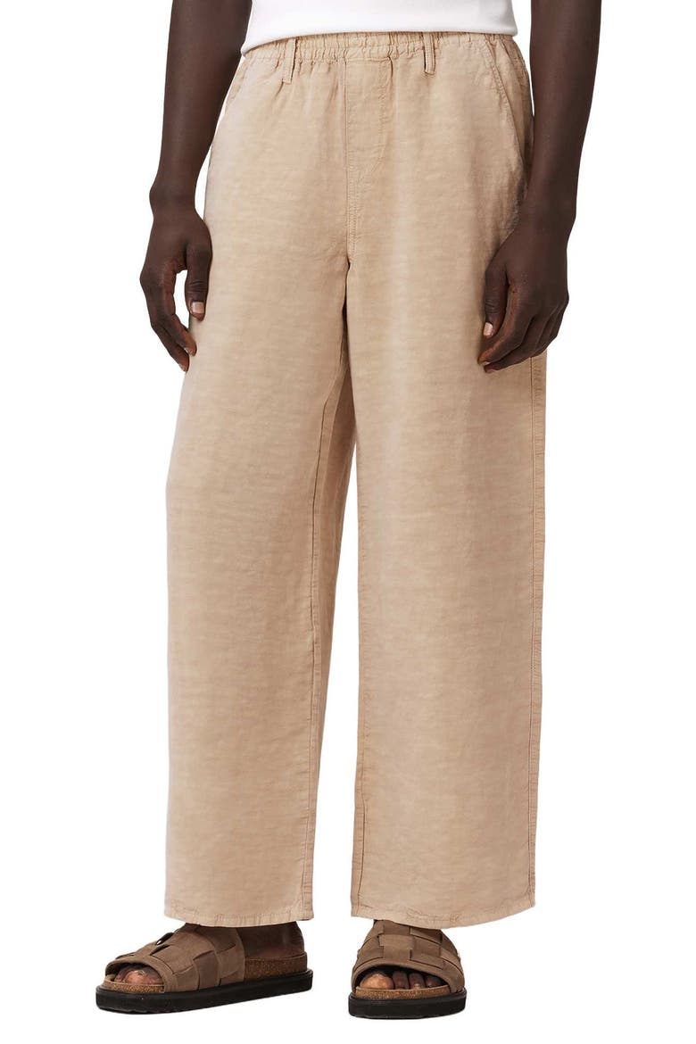 Korten Wide Leg Pull-On Pants, Main, color, SAND BROWN