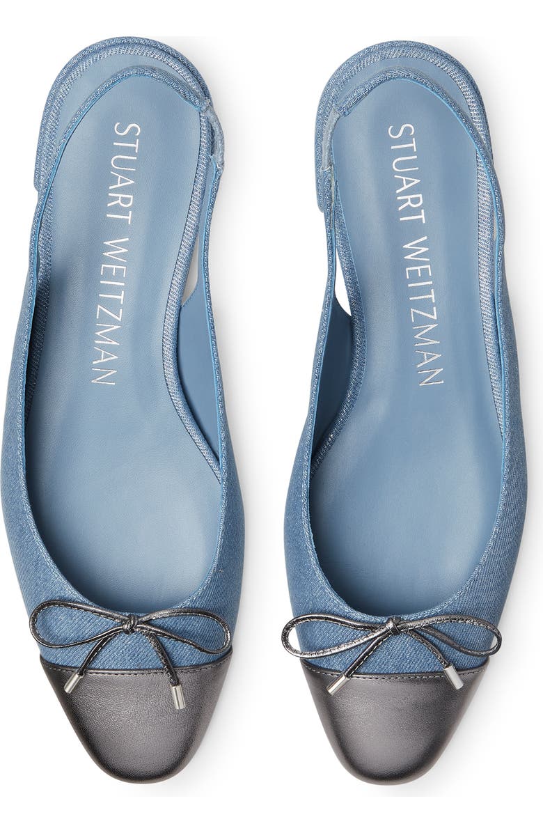 Stuart Weitzman Sleek Bow Slingback Flat, Alternate, color,