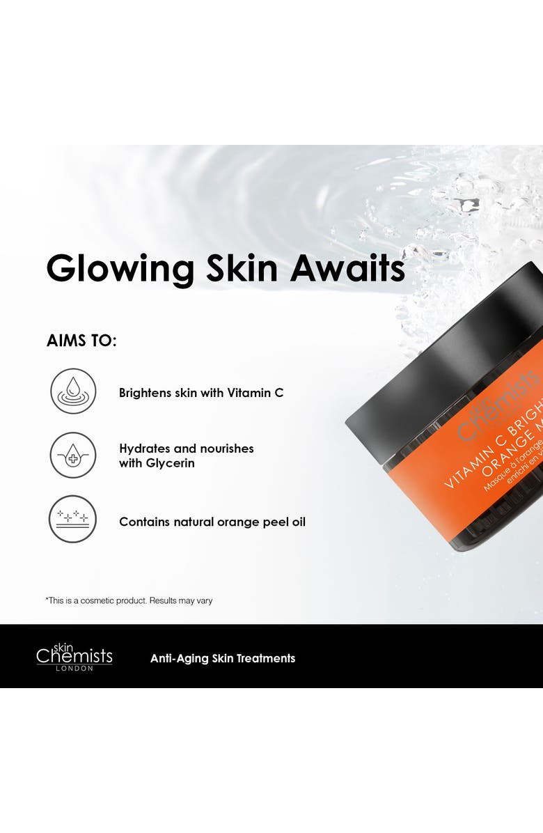 SKINCHEMISTS Vitamin C Brightening Orange Mask 50ml x 3 Trio Set, Alternate, color, White