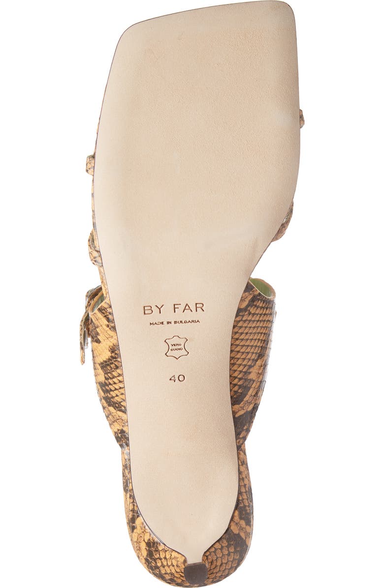 By Far Snake Embossed Slide Sandal, Alternate, color,