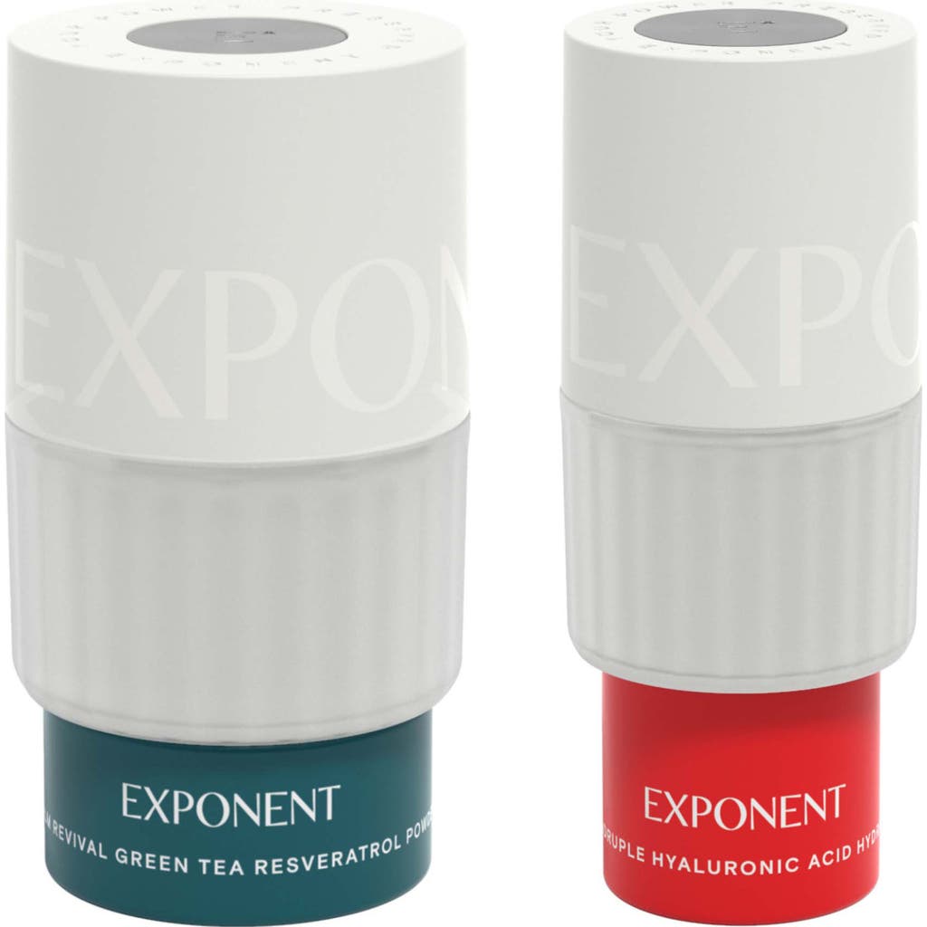 Exponent Beauty Calm Revival Green Tea Resveratrol + Hyaluronic Acid Power Serum Set $98 Value In Transparent